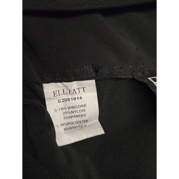 Elliatt Lucky Dress Medium Black Sleeveless Bow Accent Tiered Luxe Ponte Knit - Picture 9 of 11